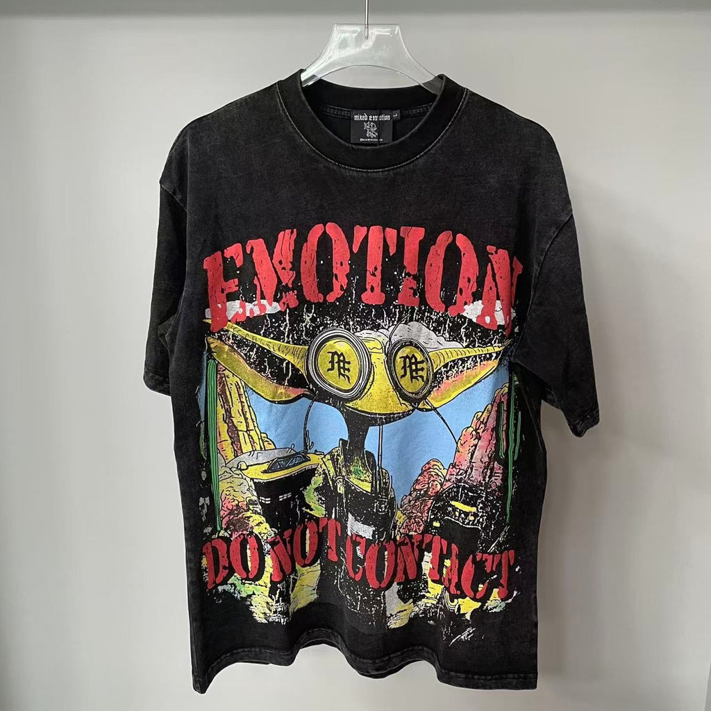 European-style fashionable printed short-sleeved T-shirts for men