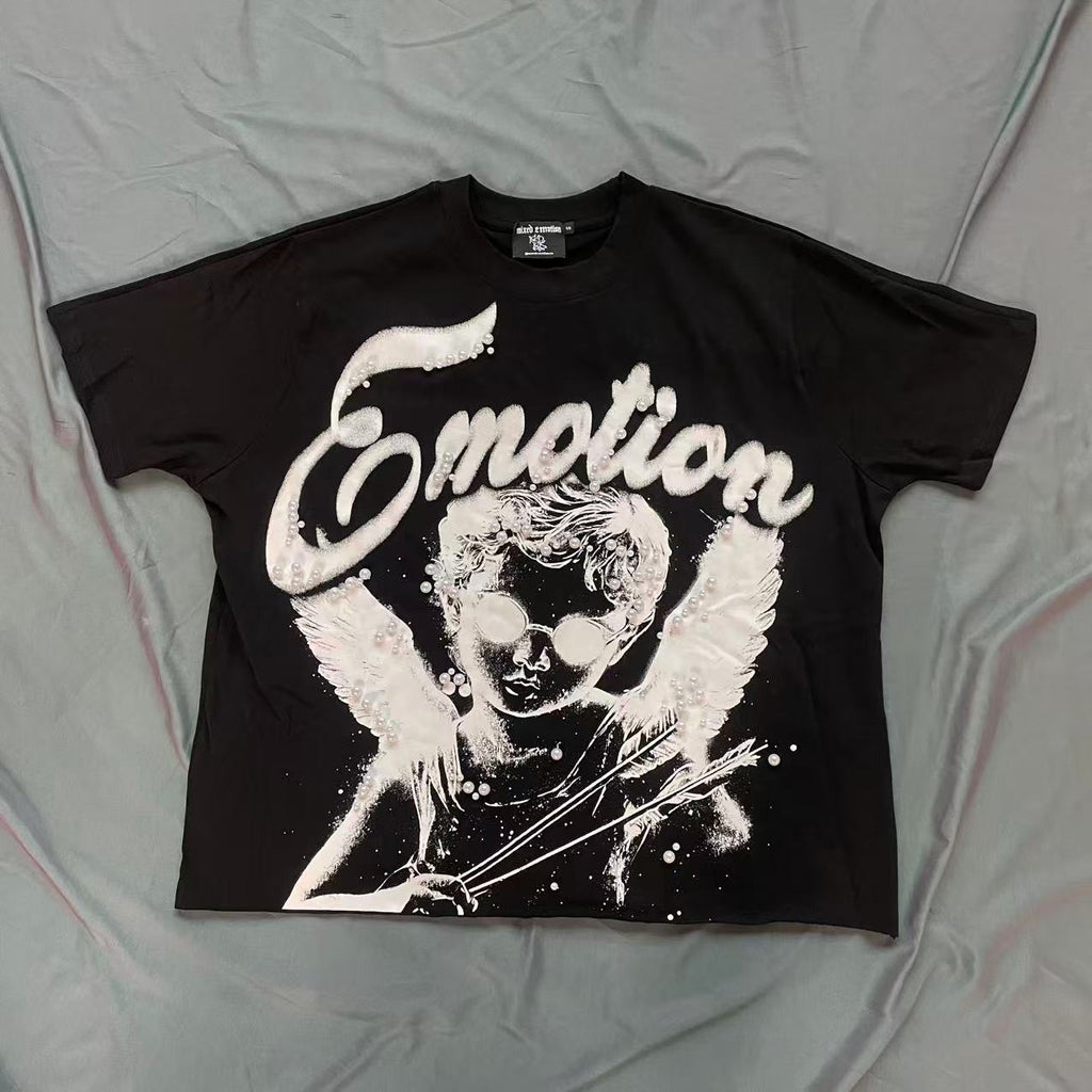 European-style fashionable printed short-sleeved T-shirts for men