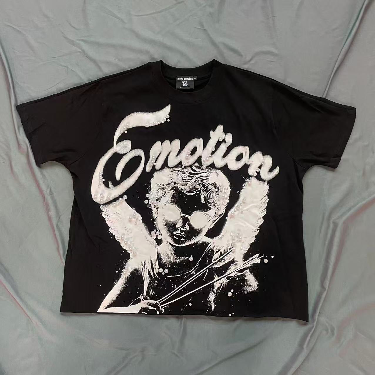 European-style fashionable printed short-sleeved T-shirts for men