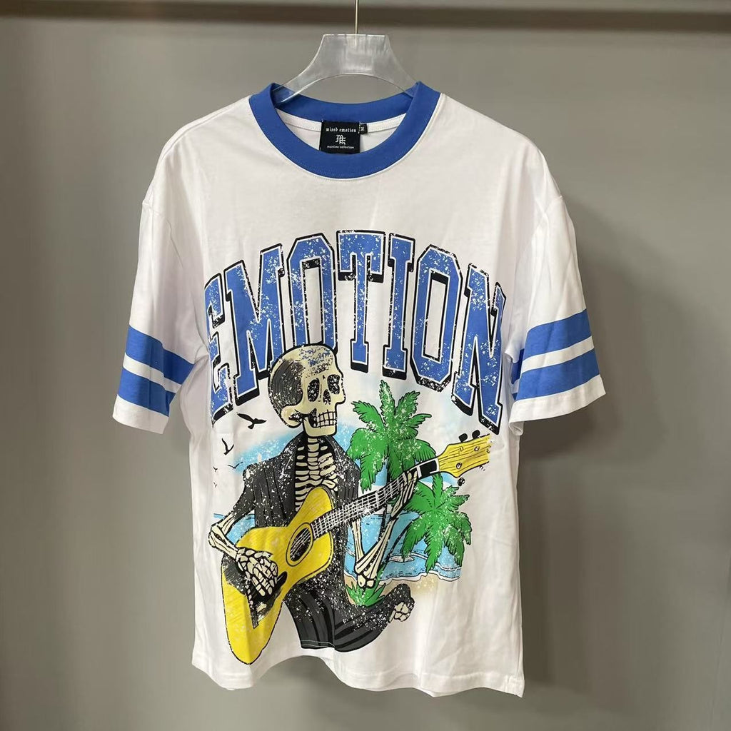 European-style fashionable printed short-sleeved T-shirts for men