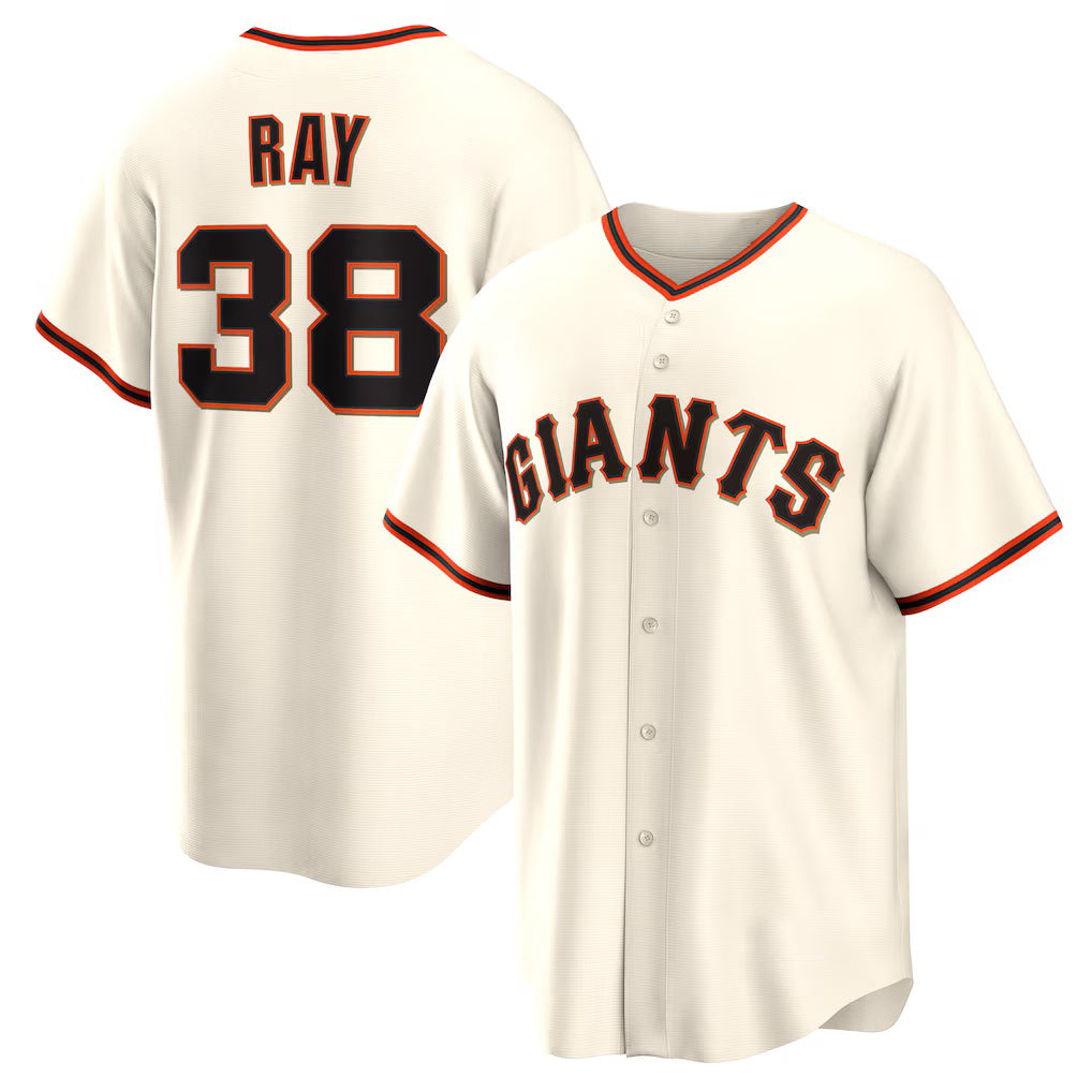 Usanow San Francisco Giants #38 Robbie Ray Cream  Home Replica Jersey