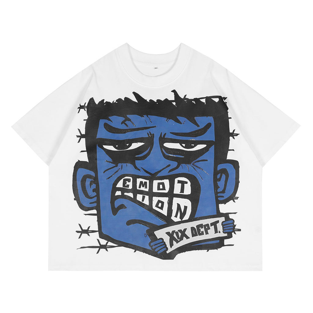European-style fashionable printed short-sleeved T-shirts for men