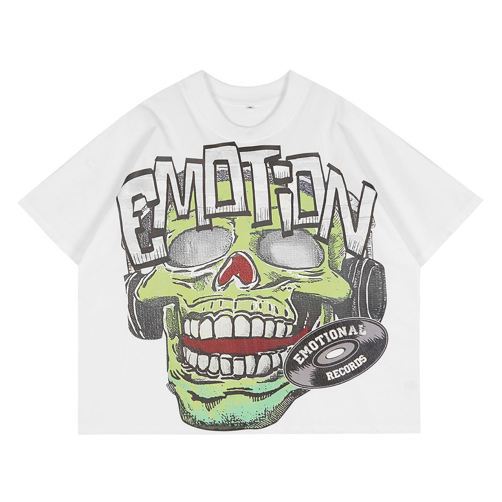 European-style fashionable printed short-sleeved T-shirts for men