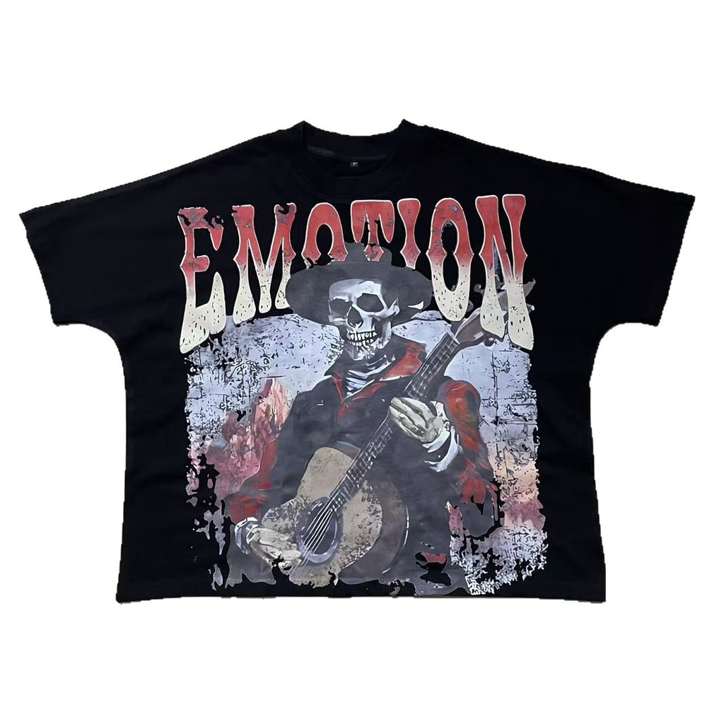 European-style fashionable printed short-sleeved T-shirts for men