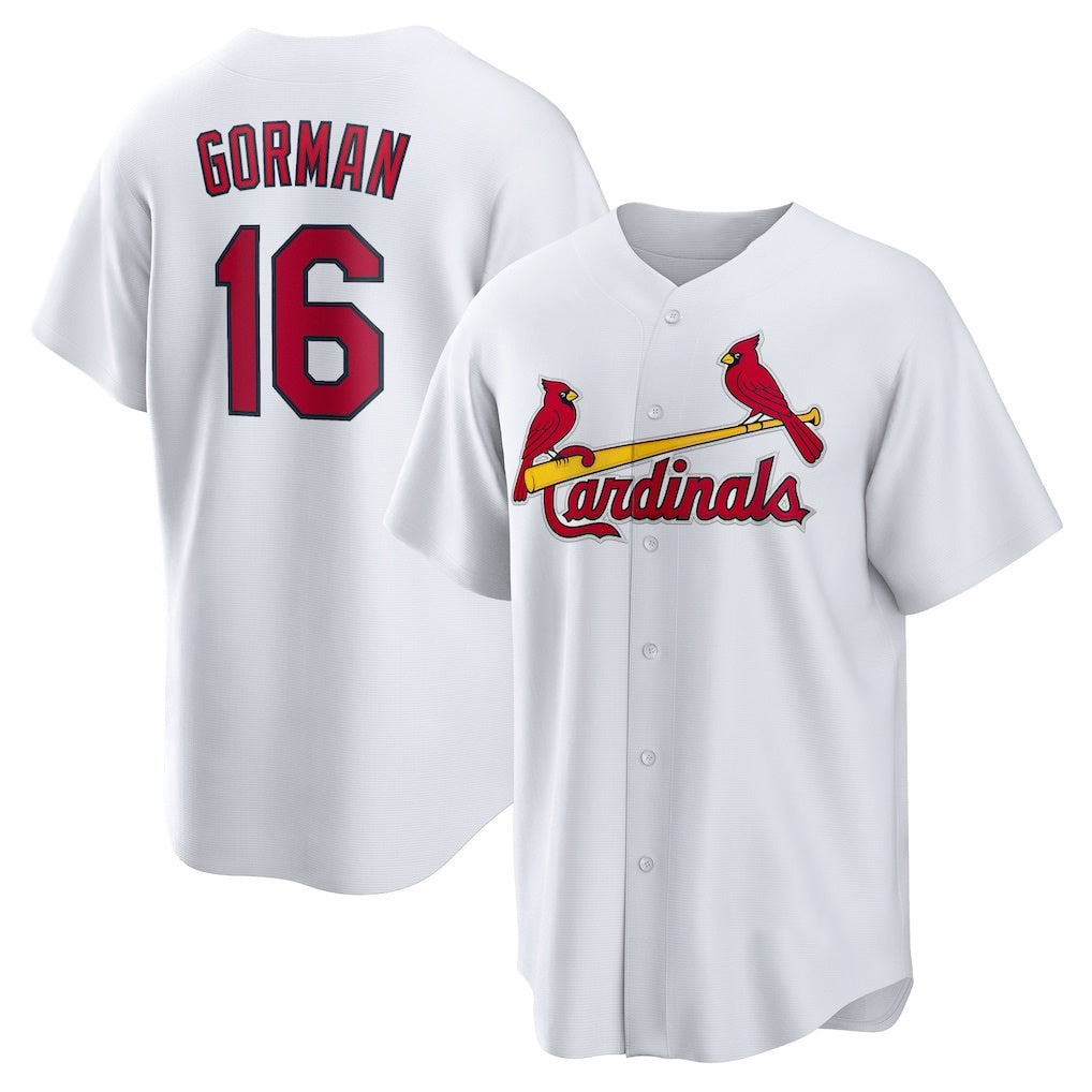 Usanow St. Louis Cardinals #16 Nolan Gorman White  Home Replica Jersey