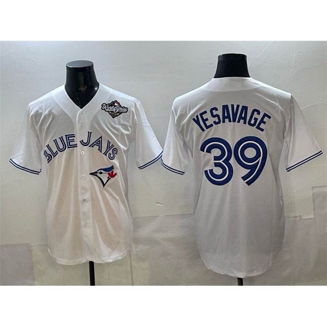 Usanow Toronto Blue Jays #39 Trey Yesavage White  2025 World Series Home Cool Base Stitched Jersey