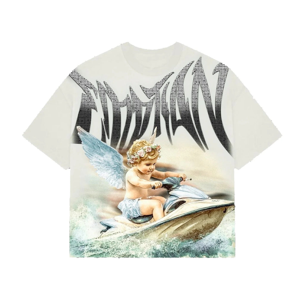 European-style fashionable printed short-sleeved T-shirts for men