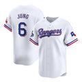 Usanow Texas Rangers #6 Josh Jung White  2023 World Series Champions Stitched Jersey