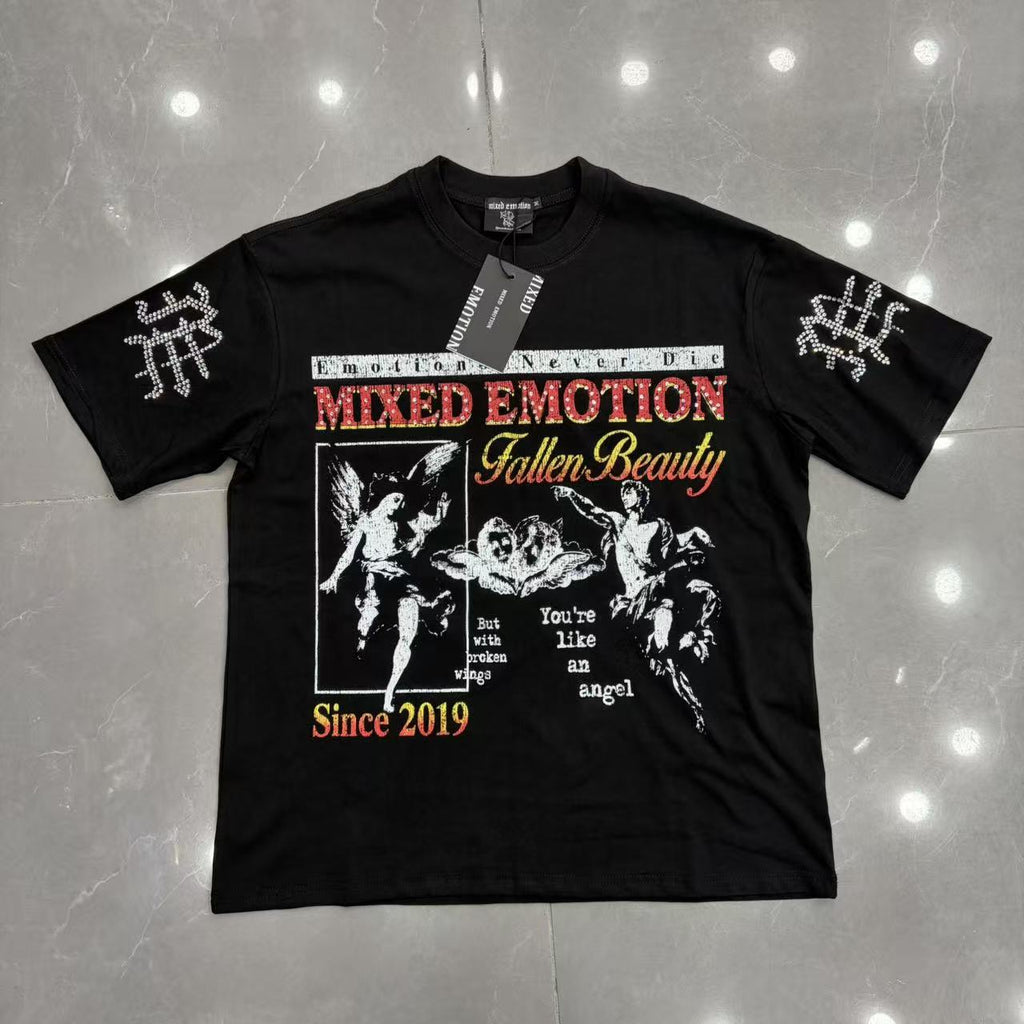 European-style fashionable printed short-sleeved T-shirts for men