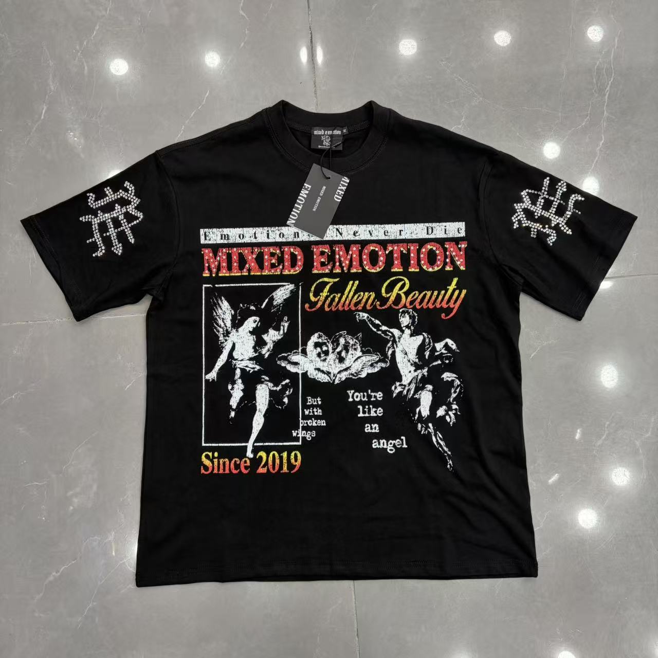 European-style fashionable printed short-sleeved T-shirts for men