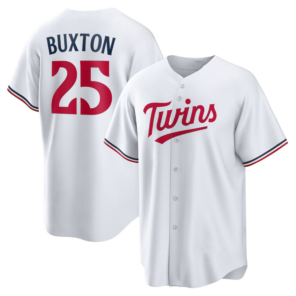Usanow Minnesota Twins #25 Byron Buxton White  Home Replica Jersey