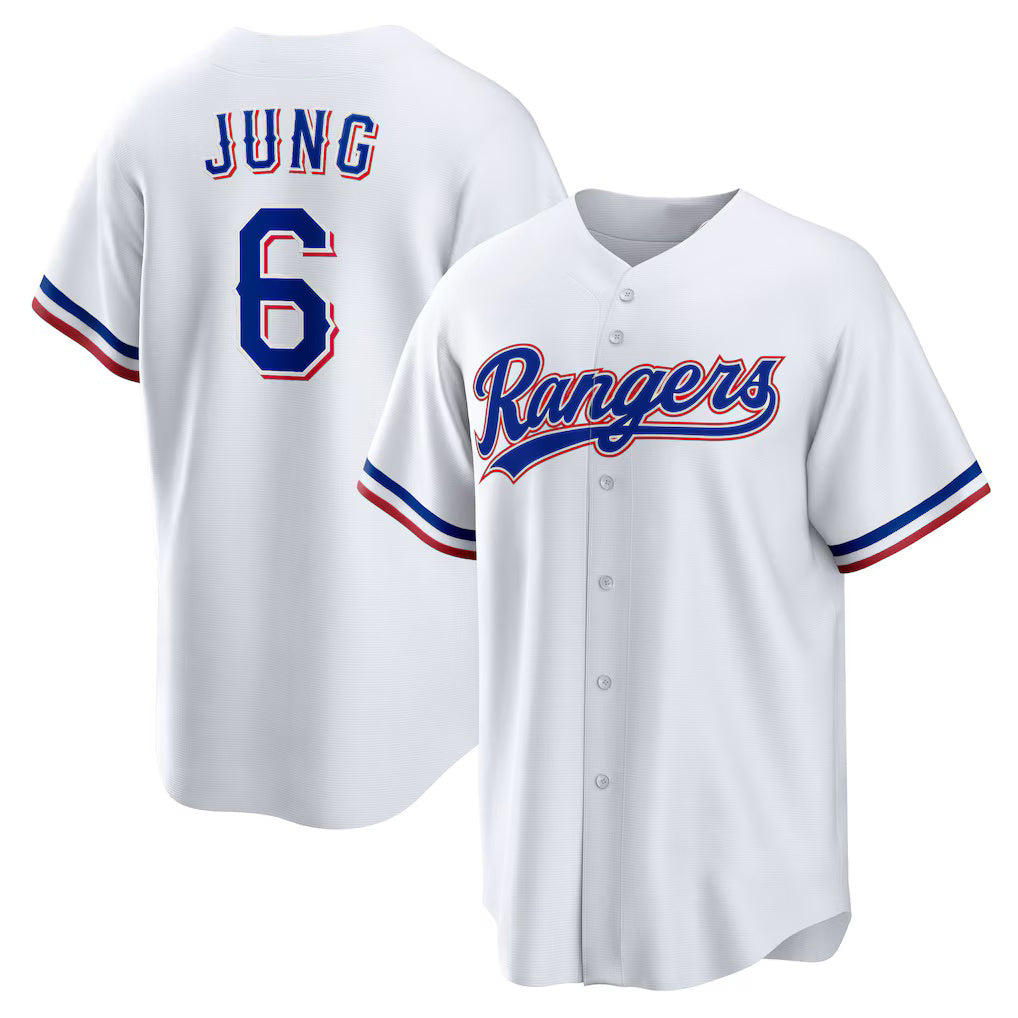 Usanow Texas Rangers #6 Josh Jung White  Replica Player Jersey