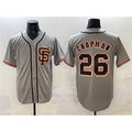 Usanow San Francisco Giants #26 Matt Chapman Gray  Cool Base Stitched Jersey