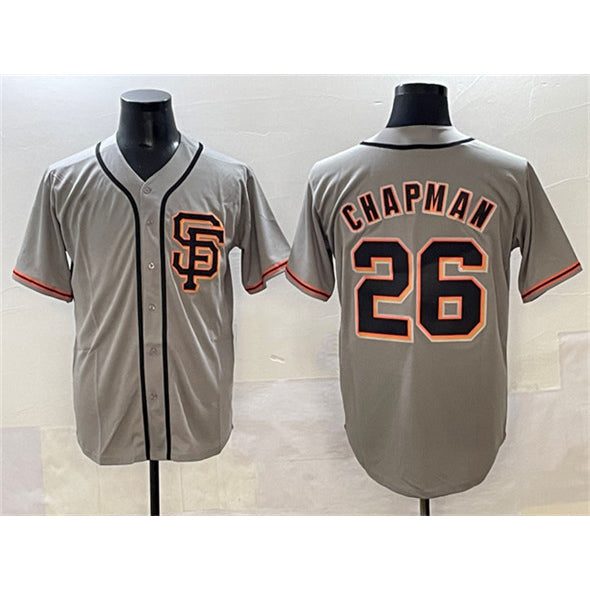 Usanow San Francisco Giants #26 Matt Chapman Gray  Cool Base Stitched Jersey
